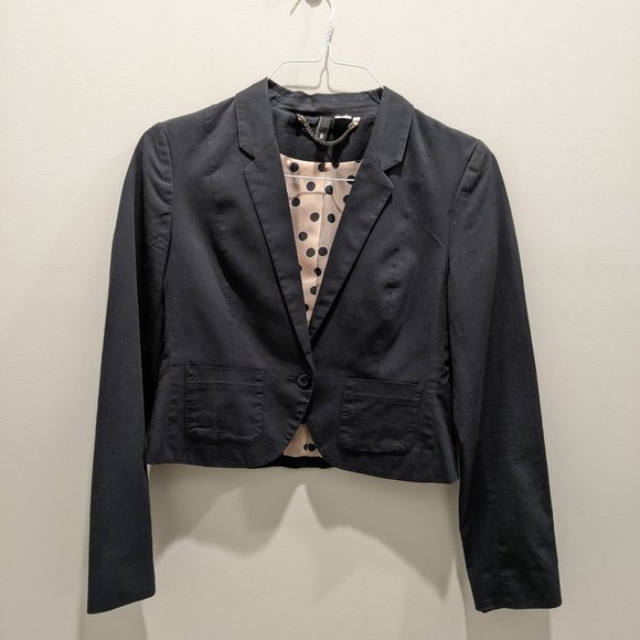 H&M Crop Blazer Black - Picture 1 of 4